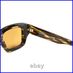 TOM FORD ILIAS TF1154 52E Brown Yellow Tortoise Bold Unisex Sunglasses 1154