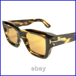 TOM FORD ILIAS TF1154 52E Brown Yellow Tortoise Bold Unisex Sunglasses 1154