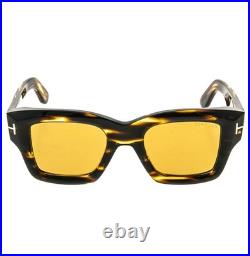 TOM FORD ILIAS TF1154 52E Brown Yellow Tortoise Bold Unisex Sunglasses 1154