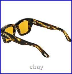 TOM FORD ILIAS TF1154 52E Brown Yellow Tortoise Bold Unisex Sunglasses 1154