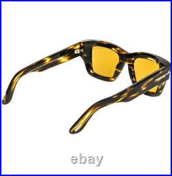 TOM FORD ILIAS TF1154 52E Brown Yellow Tortoise Bold Unisex Sunglasses 1154
