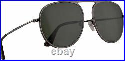 TOM FORD JASON-02 FT0621 05D Sunglasses Matte Black Frame Grey Polarized Lenses