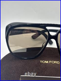 TOM FORD JAYDEN FT1103 01L Sunglasses Black Frame Roviex Mirror Lenses 61mm