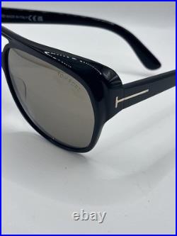 TOM FORD JAYDEN FT1103 01L Sunglasses Black Frame Roviex Mirror Lenses 61mm