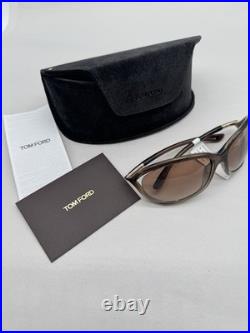 TOM FORD Jennifer women's sunglasses + case Brown 61mm FT0008