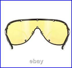 TOM FORD Kyler FT1043 02E Sunglasses Matte Black Frame Yellow Brown Lenses