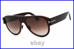 TOM FORD LYLE-02 FT1074 48T Sunglasses Brown Frame Gradient Bordeaux Lenses 58mm