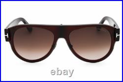 TOM FORD LYLE-02 FT1074 48T Sunglasses Brown Frame Gradient Bordeaux Lenses 58mm