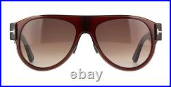 TOM FORD LYLE-02 FT1074 48T Sunglasses Brown Frame Gradient Bordeaux Lenses 58mm
