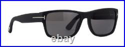 TOM FORD MASON TF 445 02D Matte Black POLARISED Sunglasses Sonnenbrille Size 58
