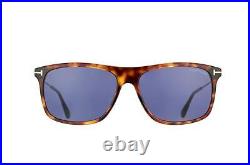 TOM FORD MAX-02 0588 54V Havana Sunglasses Sonnenbrille Blue Lens 57mm