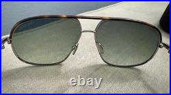 TOM FORD MAXWELL TF1019 14P Brown Green Square Aviator Sunglass Authentic 1019