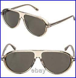 TOM FORD Marcus TF1023 01B Crystal Gray Spoiler Aviator Unisex ECO Sunglasses