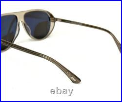 TOM FORD Marcus TF1023 01B Crystal Gray Spoiler Aviator Unisex ECO Sunglasses