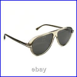 TOM FORD Marcus TF1023 01B Crystal Gray Spoiler Aviator Unisex ECO Sunglasses