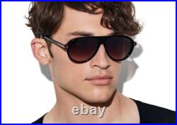 TOM FORD Marcus TF1023 01B Crystal Gray Spoiler Aviator Unisex ECO Sunglasses