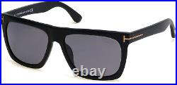 TOM FORD Morgan FT0513 02D Black Smoke Polarized Plastic 57 mm Unisex Sunglasses