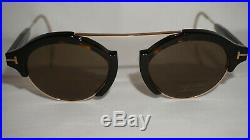 TOM FORD New Sunglasses Dark Havana Gold Brown Farrah-02 TF631 52J 49 21 160