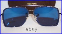 TOM FORD New Sunglasses LIONEL Silver Blue Blue TF750-F 90V 62 15 145