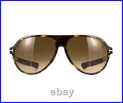 TOM FORD OSCAR FT0881 52F Sunglasses Havana Frame Gradient Brown Lenses 60mm