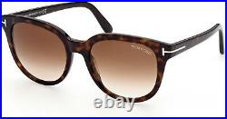 TOM FORD Olivia-02 FT0914 52F Shiny Dk Havana Grad Brown 54 m Women's Sunglasses