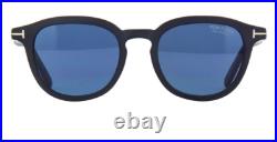 TOM FORD PAX FT0816 02V Sunglasses Matte Black Frame Blue Polarized Lenses 51mm TOM FORD PAX FT0816 02V Sunglasses Matte Black Frame Blue Polarized Lenses 51mm