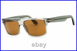 TOM FORD PHILIPPE-02 FT0999 20E Sunglasses Grey Frame Brown Lenses 58mm