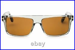 TOM FORD PHILIPPE-02 FT0999 20E Sunglasses Grey Frame Brown Lenses 58mm