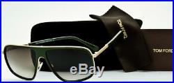 TOM FORD QUENTIN FT0463/S 98K Olive-Gold-Brown Gradient 60mm TF463 AUTHENTIC