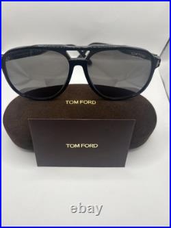 TOM FORD RAOUL FT0753 01D Sunglasses Black Frame Gray Polarized Lenses 62mm