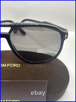 TOM FORD RAOUL FT0753 01D Sunglasses Black Frame Gray Polarized Lenses 62mm