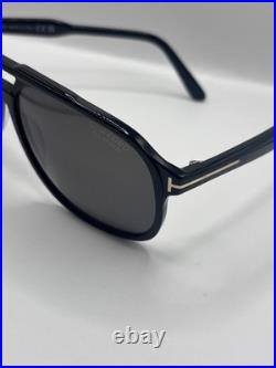 TOM FORD RAOUL FT0753 01D Sunglasses Black Frame Gray Polarized Lenses 62mm