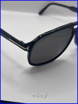 TOM FORD RAOUL FT0753 01D Sunglasses Black Frame Gray Polarized Lenses 62mm
