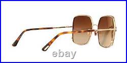 TOM FORD RAPHAELA FT1006 48F Sunglasses Brown Frame Gradient Brown Lenses 60mm