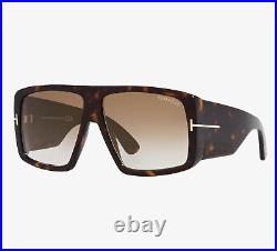 TOM FORD RAVEN FT1036 52F Sunglasses Tortoise Frame Gradient Brown Lenses 60mm