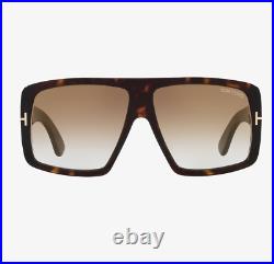 TOM FORD RAVEN FT1036 52F Sunglasses Tortoise Frame Gradient Brown Lenses 60mm