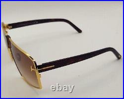 TOM FORD RENO FT0911 30F Sunglasses Gold Frame Brown Lenses 66 mm