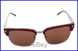 TOM FORD RIVER TF367 70J Mens Ladies Large CLUBMASTER Sunglasses RED BLACK BROWN