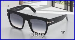 TOM FORD Renee FT0847 01B Shiny Black Grad Smoke Plastic 52 m Women's Sunglasses