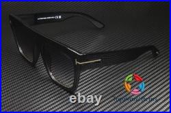 TOM FORD Renee FT0847 01B Shiny Black Grad Smoke Plastic 52 m Women's Sunglasses