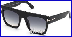 TOM FORD Renee FT0847 01B Shiny Black Grad Smoke Plastic 52 m Women's Sunglasses