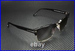 TOM FORD River FT0367 01D Black Grey Polarized Men's 57 mm Sunglasses