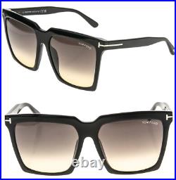 TOM FORD SABRINA 2 TF0764 01B Black Modern Oversized Sunglasses Authentic 764 TOM FORD SABRINA 2 TF0764 01B Black Modern Oversized Sunglasses Authentic 764