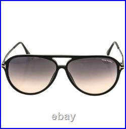 TOM FORD SAMSON TF909 909 Black Gradient Aviator Unisex Sunglasses FT0909 01B TOM FORD SAMSON TF909 909 Black Gradient Aviator Unisex Sunglasses FT0909 01B
