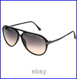 TOM FORD SAMSON TF909 909 Black Gradient Aviator Unisex Sunglasses FT0909 01B TOM FORD SAMSON TF909 909 Black Gradient Aviator Unisex Sunglasses FT0909 01B