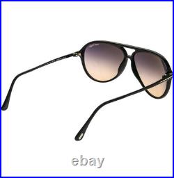 TOM FORD SAMSON TF909 909 Black Gradient Aviator Unisex Sunglasses FT0909 01B TOM FORD SAMSON TF909 909 Black Gradient Aviator Unisex Sunglasses FT0909 01B