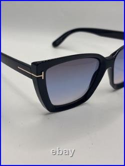 TOM FORD SCARLET 02 TF0920 01B Black Blue Mirror Bold Sunglasses Authentic 920