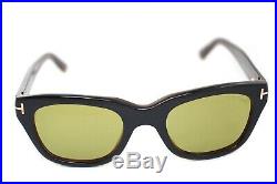 TOM FORD SNOWDON TF237 05N 50mm Sunglasses BLACK AMBER GREEN James Bond SPECTRE