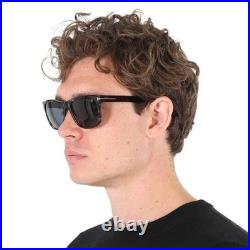 TOM FORD STEPHENSON TF775 55V SHINY BLACK WithBLUE LENS AUTHENTIC SUNGLASSES 56-19
