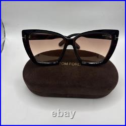 TOM FORD Scarlet-02 FT0920 52G Shiny Havana Grad Brown 57 mm Women's Sunglasses
